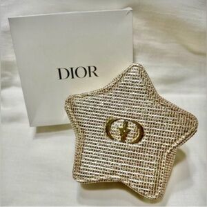 Dior Limited Edition Star-Shaped Holiday 2025 Collection Gold Star Make Up Pouch